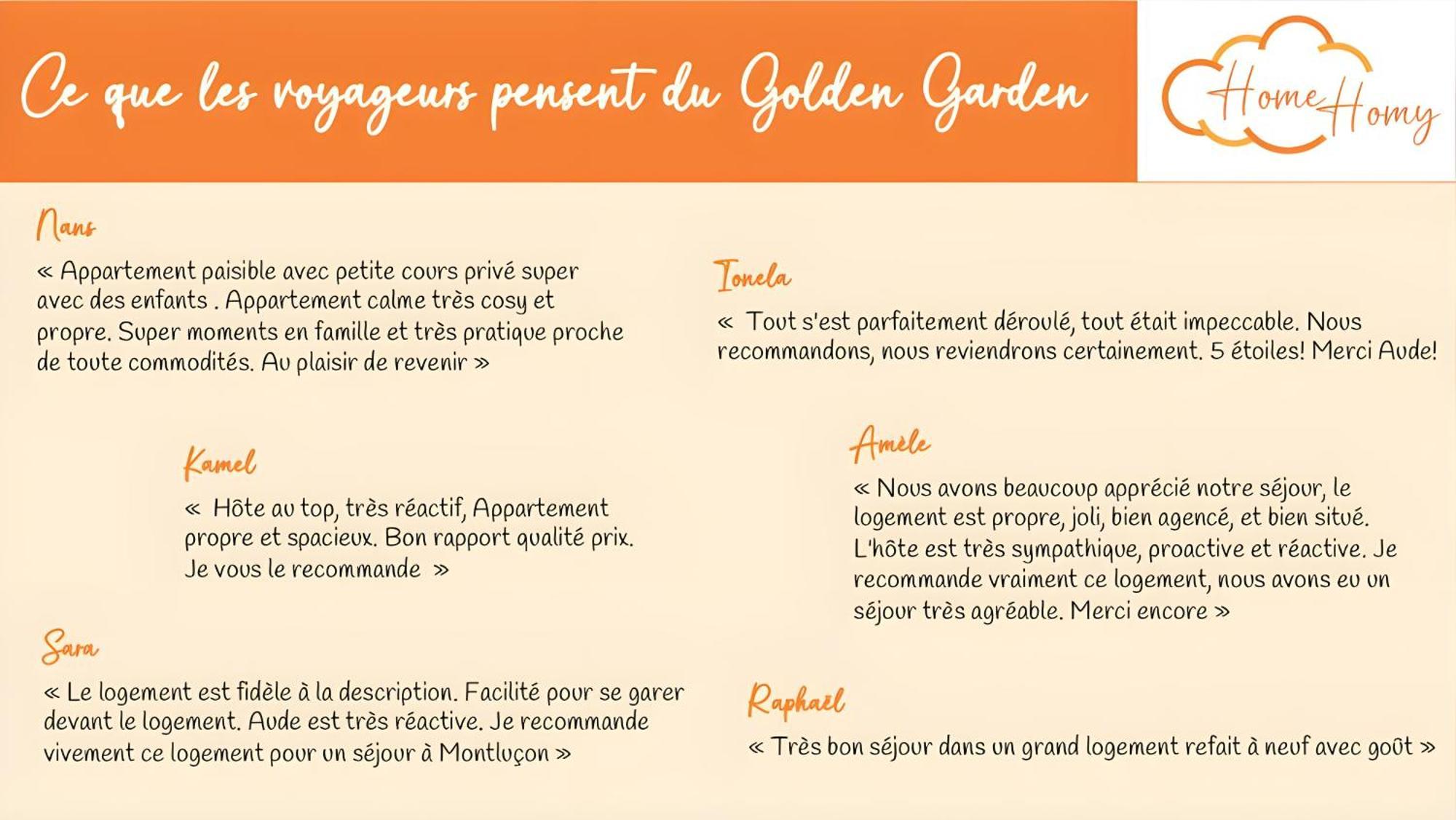 Le Golden Garden - Home Homy Montluçon Exterior foto